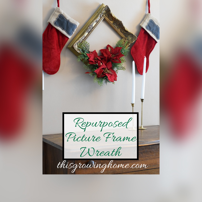 Repurposed Picture Frame Wreath